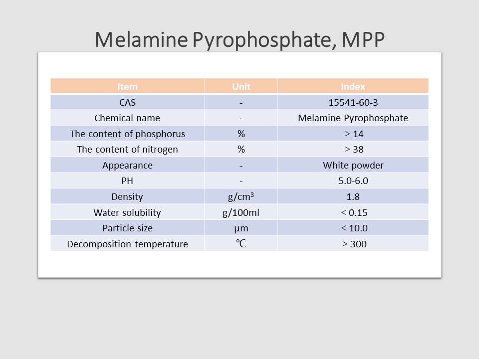 Pirofosfato de melamina, MPP