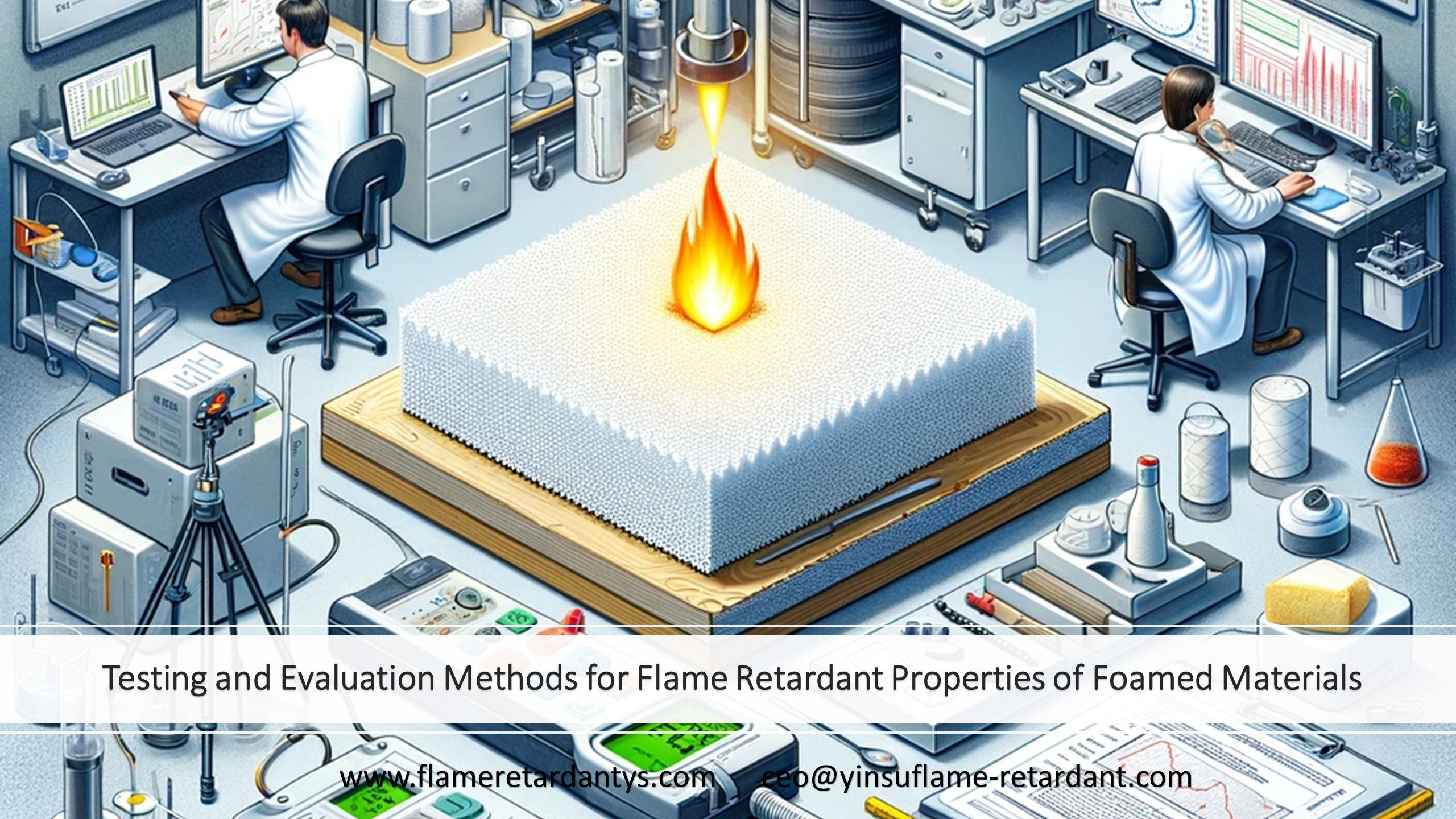Métodos de prueba y evaluación de las propiedades retardantes de llama de materiales espumados