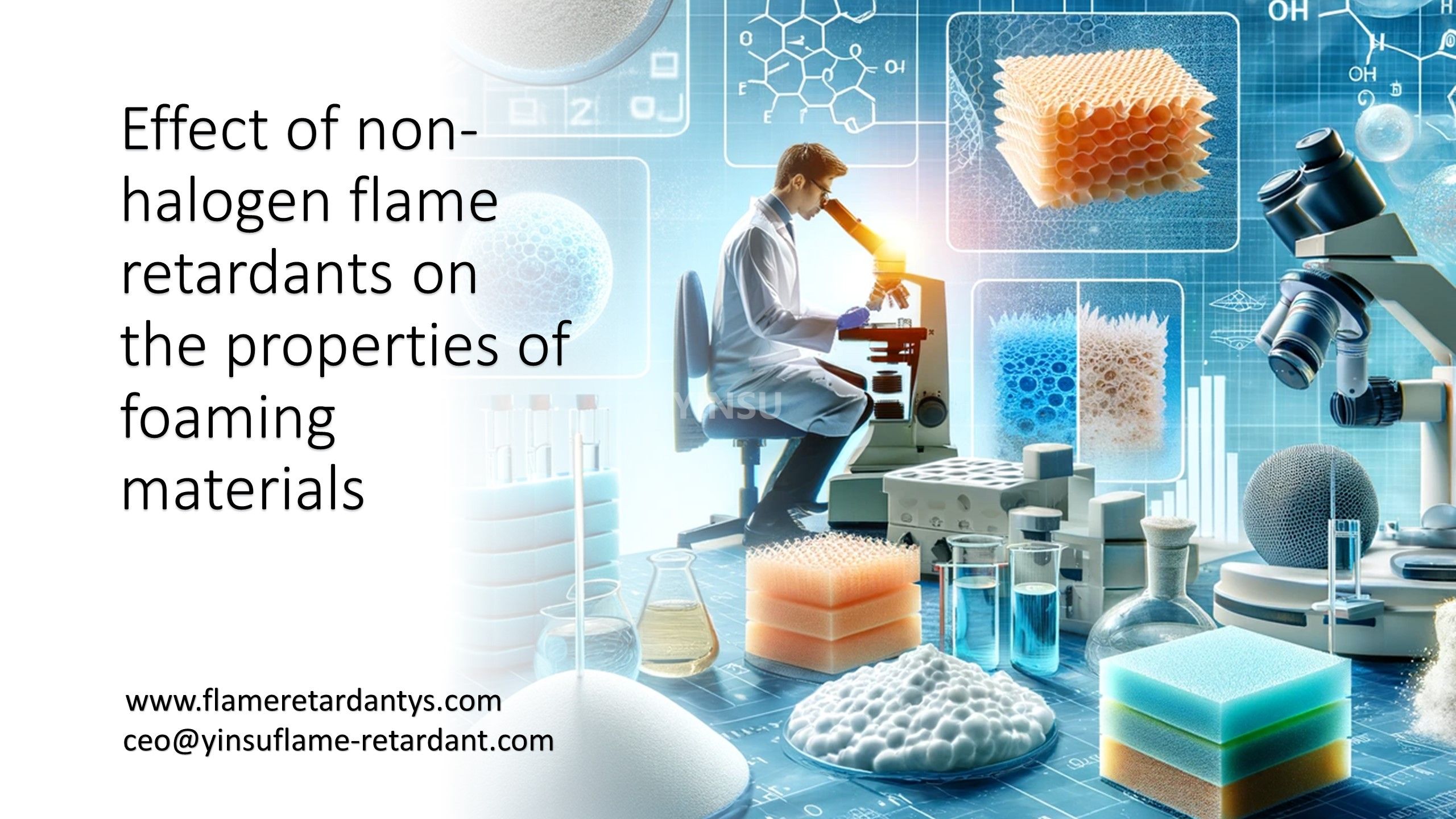 Efecto de los retardantes de llama no halógenos sobre las propiedades de los materiales espumantes