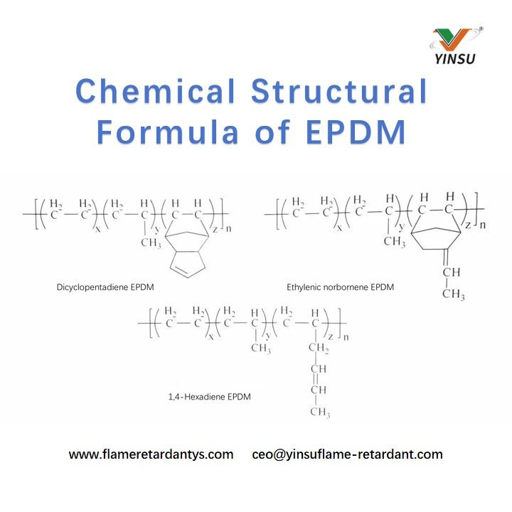 F&oacute;rmula estructural qu&iacute;mica de EPDM