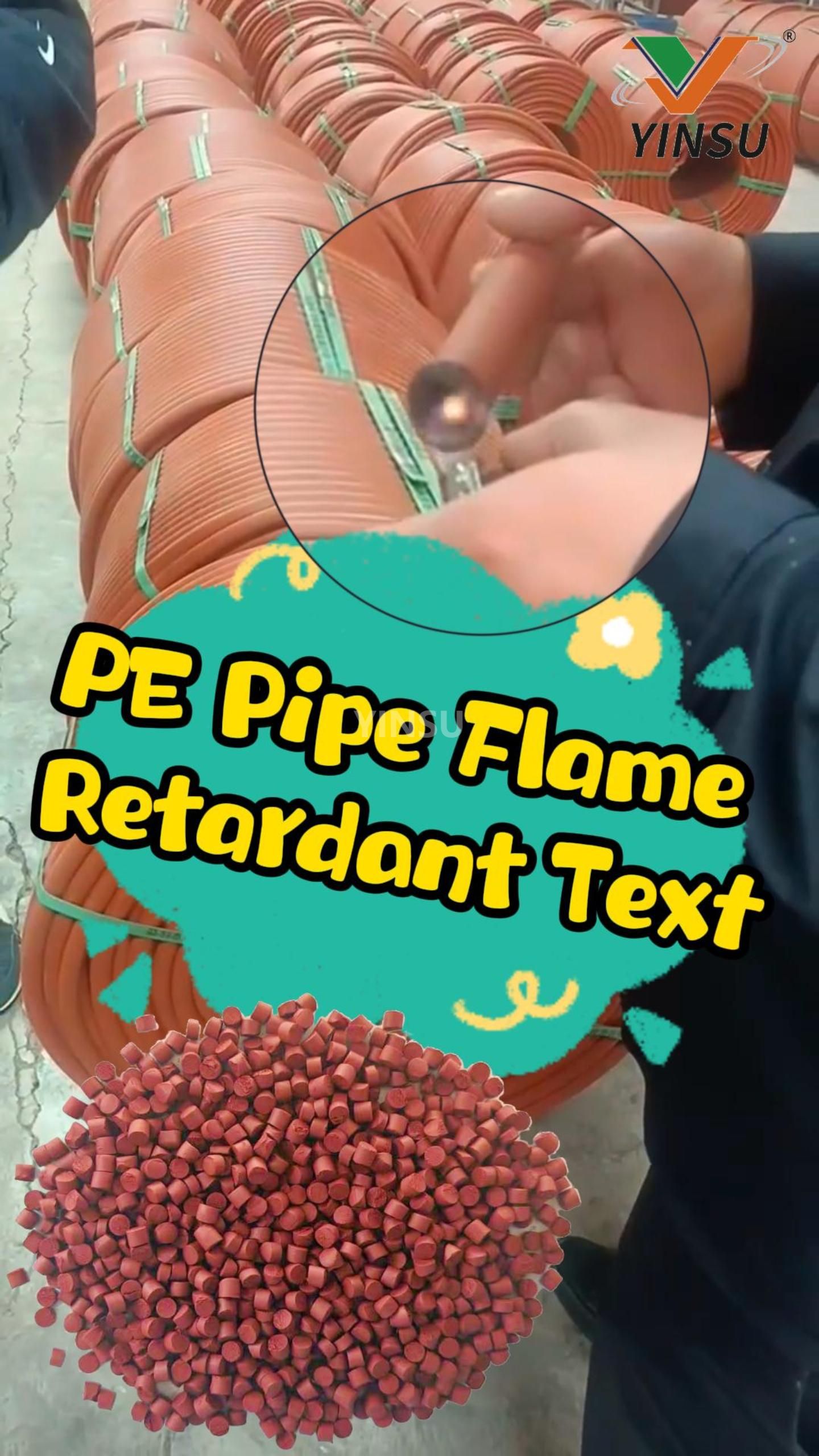 Texto de retardante de la llama de tubería de PE