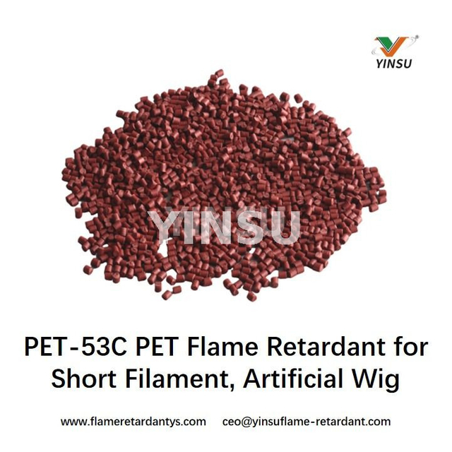 PET Retardante de llama para filamento corto, peluca artificial - PET - 53c