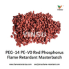 Masterbatch retardante de llama de fósforo rojo PEG-14 PE-V0
