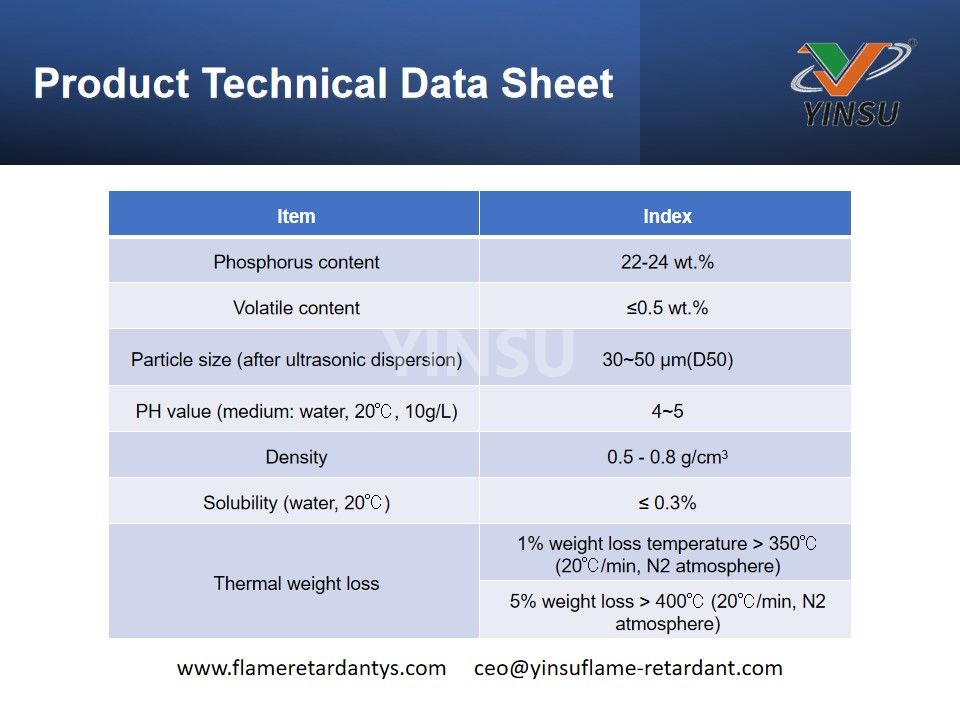 Ficha técnica del producto YS-22G