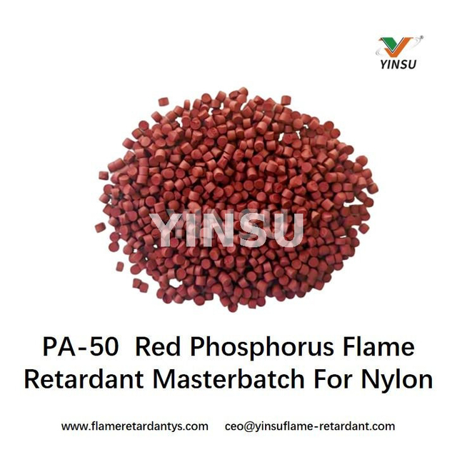 PA-50 Masterbatch retardante de llama de fósforo rojo para nailon