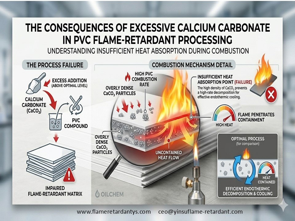 0604 2 1 Retardante de llama de PVC Efecto endot&eacute;rmico insuficiente para detener el fuego